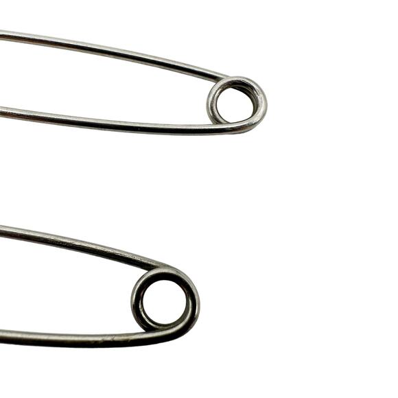 pair of pink rhinestone diaper Safety PINS decorative fashion jewelry - Picture 4 of 5